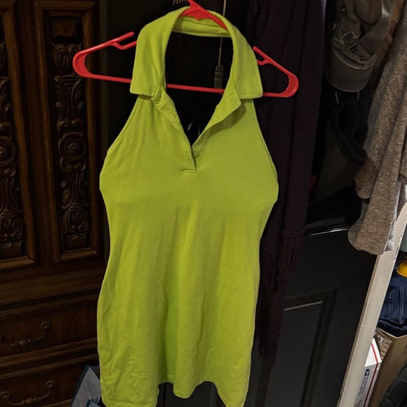 Moda International Dresses & Skirts - Moda International Neon Green Women’s Tennis Backless Dress
